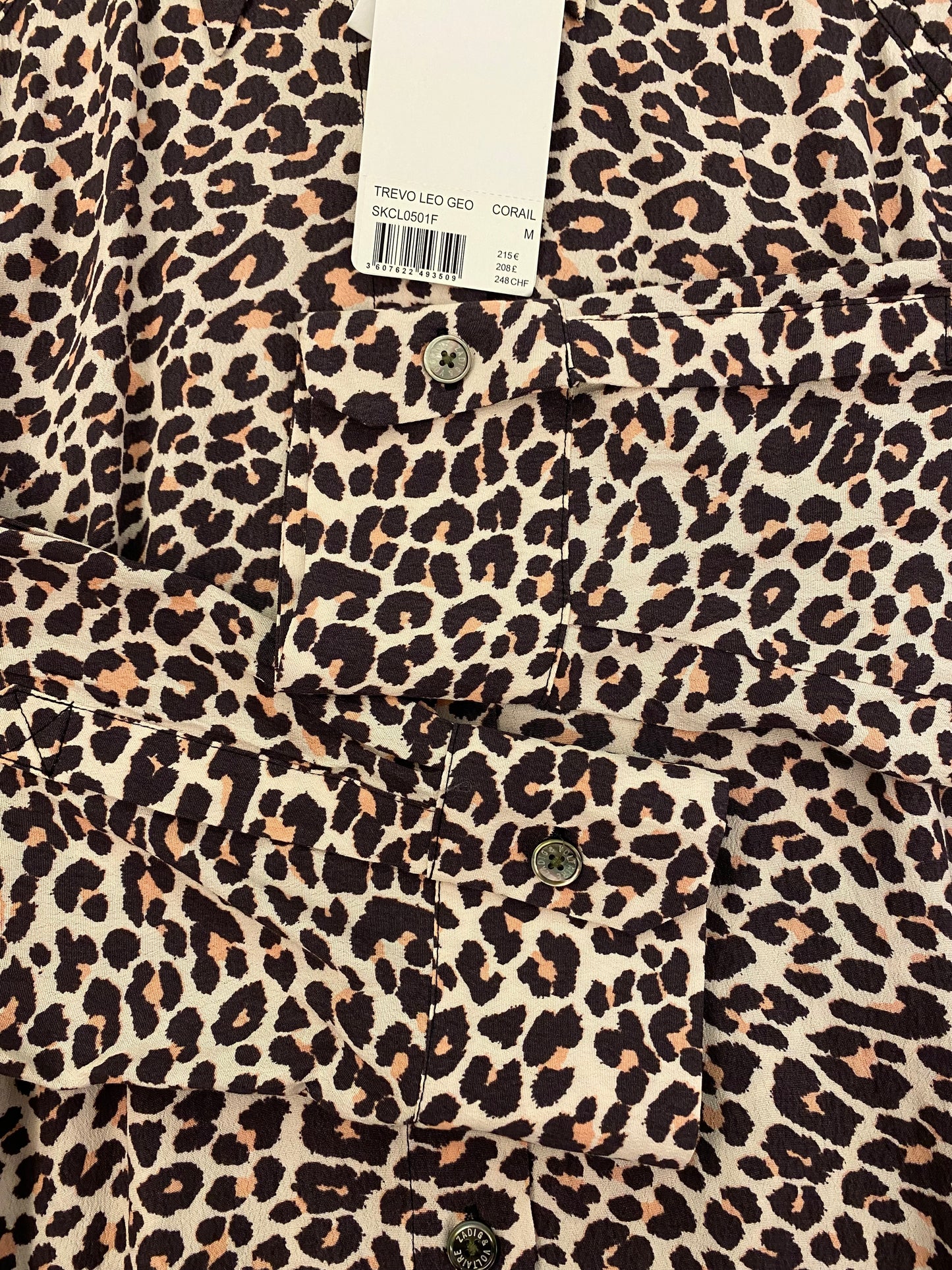 ZADIG & VOLTAIRE Leopard-Print Blouse Size M
