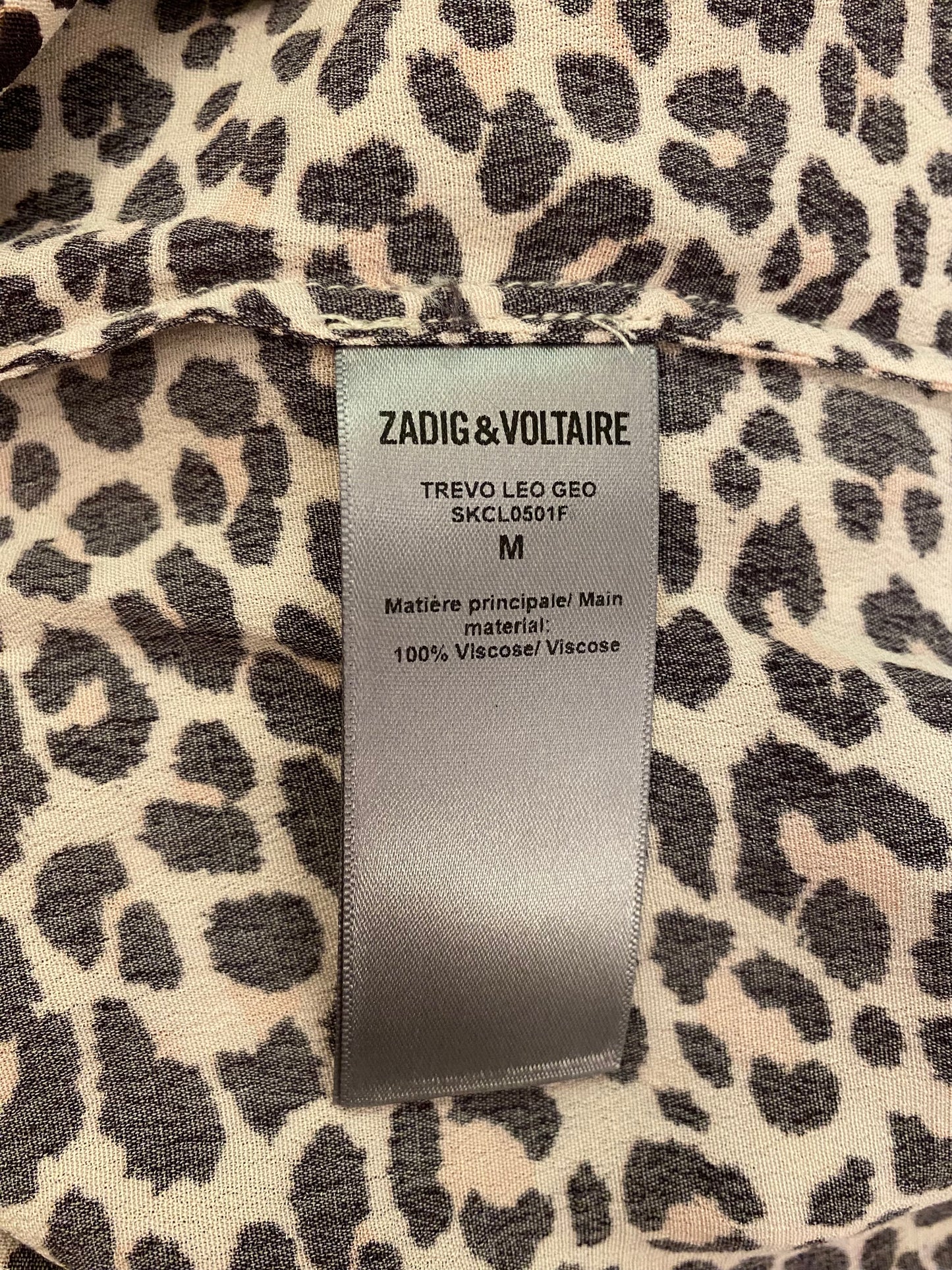 ZADIG & VOLTAIRE Leopard-Print Blouse Size M