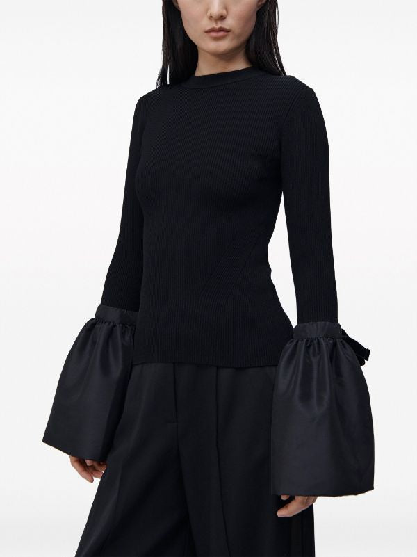 SIMKHAI Bell-Sleeve Knitted Top Size M