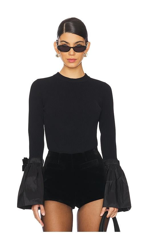 SIMKHAI Bell-Sleeve Knitted Top Size M