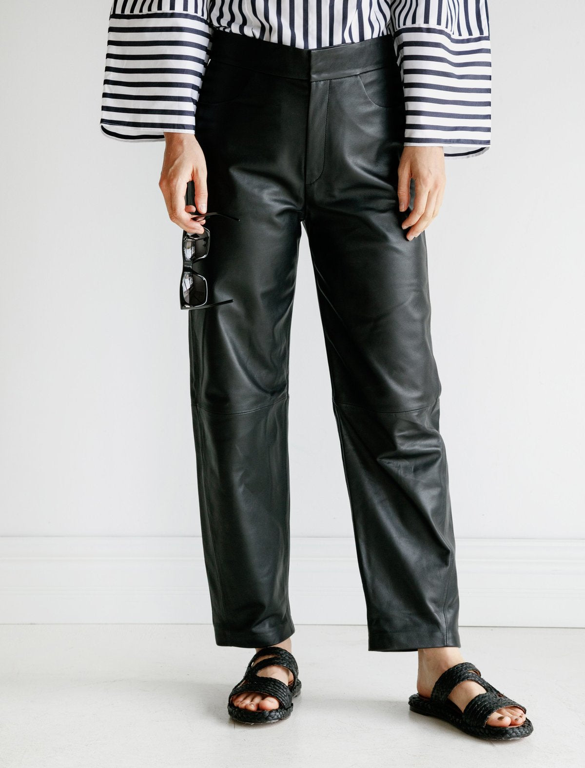 TOTÊME Novara Leather Trousers Size L