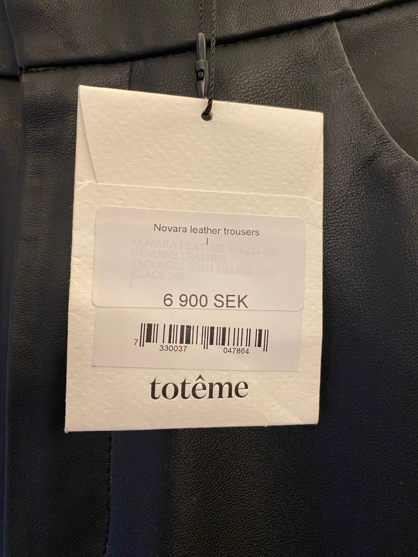 TOTÊME Novara Leather Trousers Size L