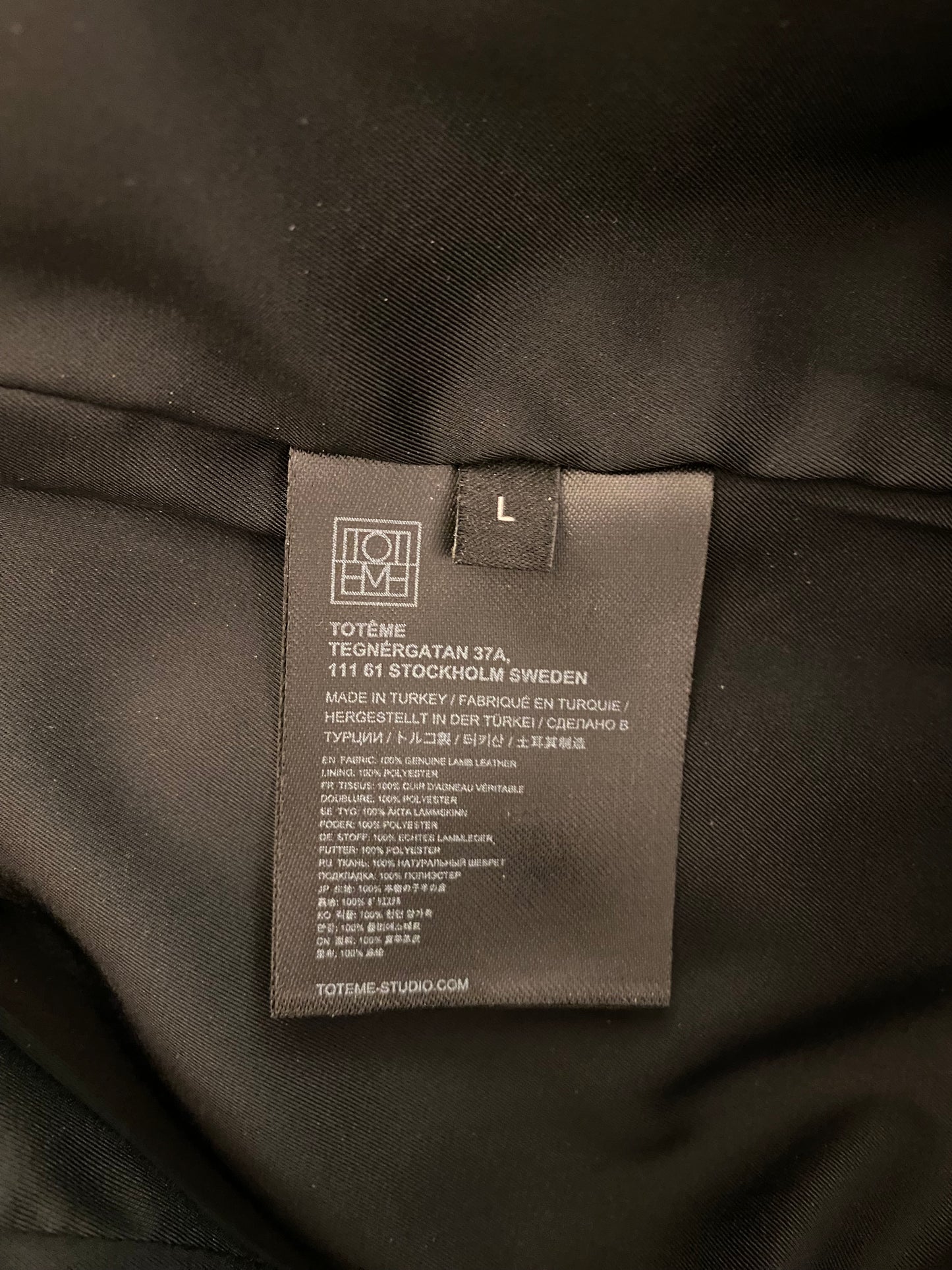 TOTÊME Novara Leather Trousers Size L