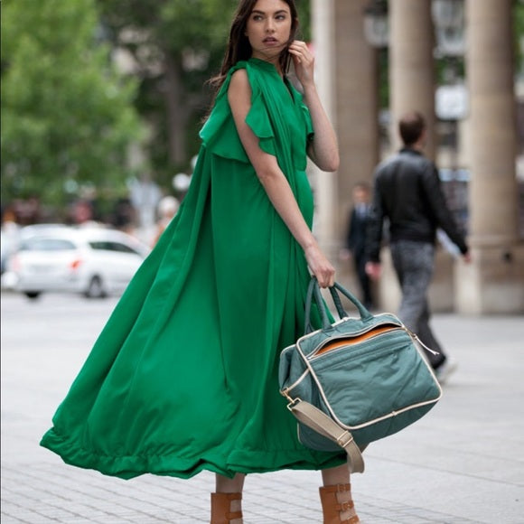 CHLOE Emerald Green Maxi Dress Size Fr 40