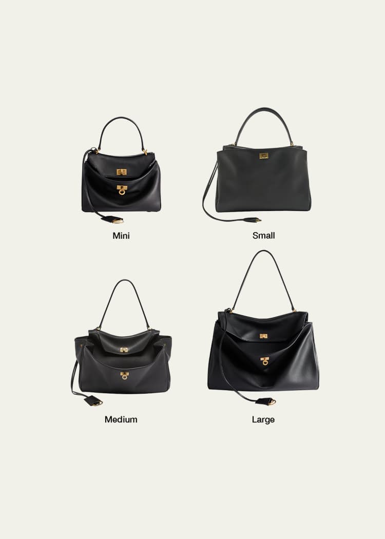 BALENCIAGA Rodeo Mini Leather Top-Handle Bag
