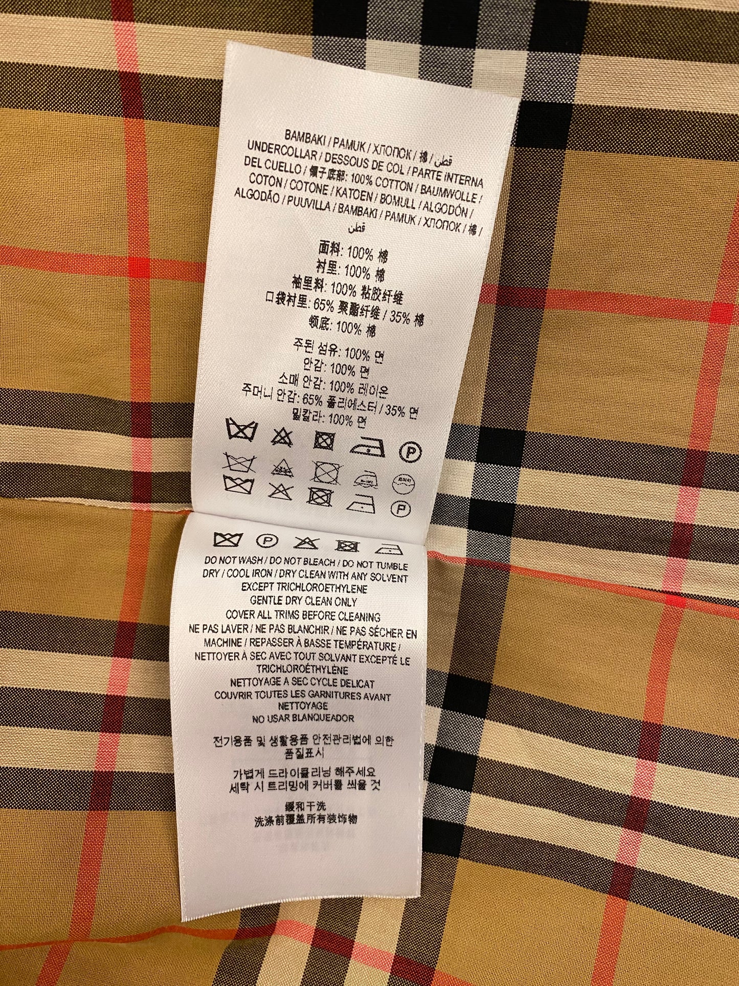 BURRBERY Monogram Cotton Gabardine Coat Size UK 6