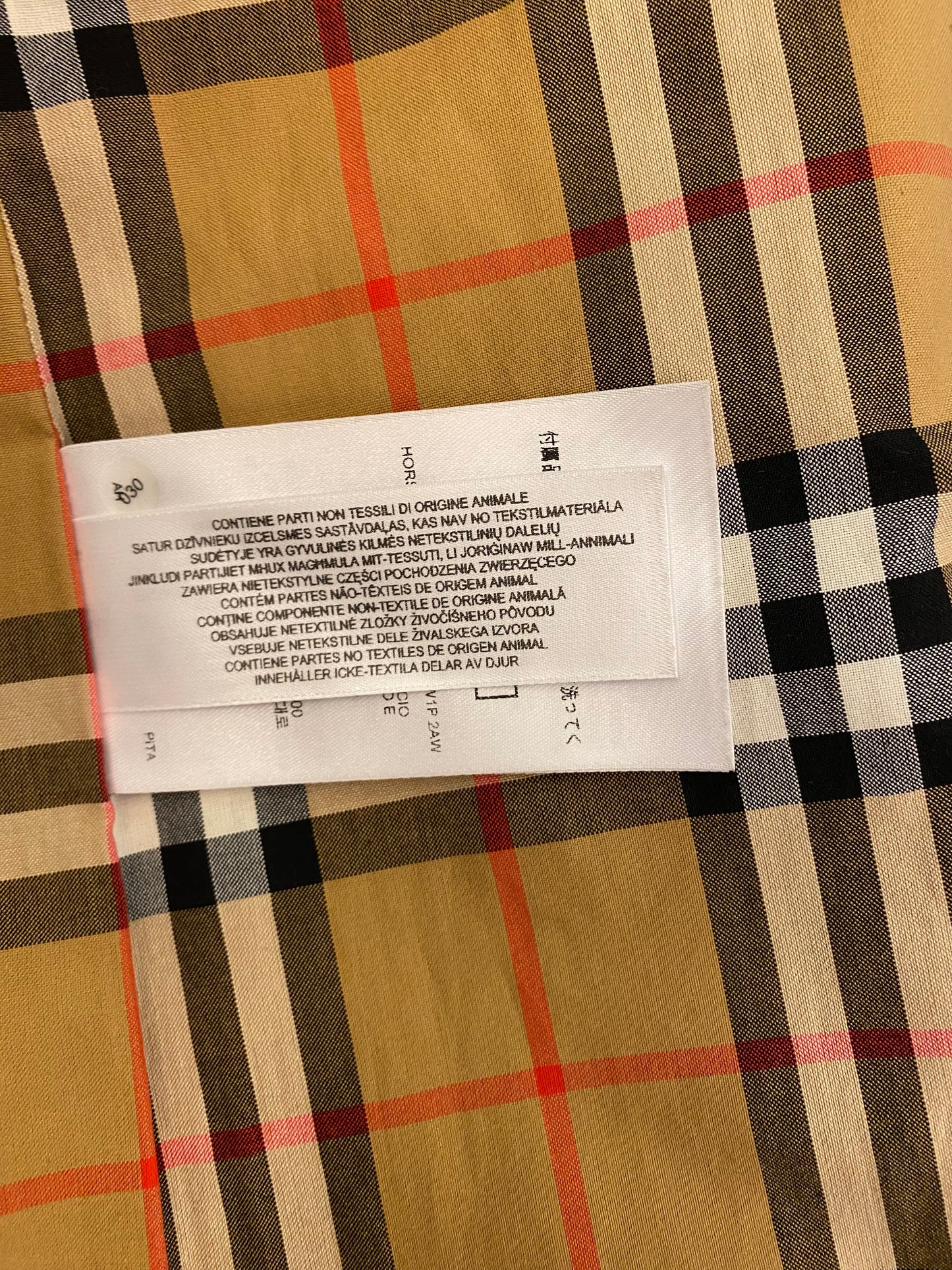 BURBERRY Monogram Cotton Coat Size S