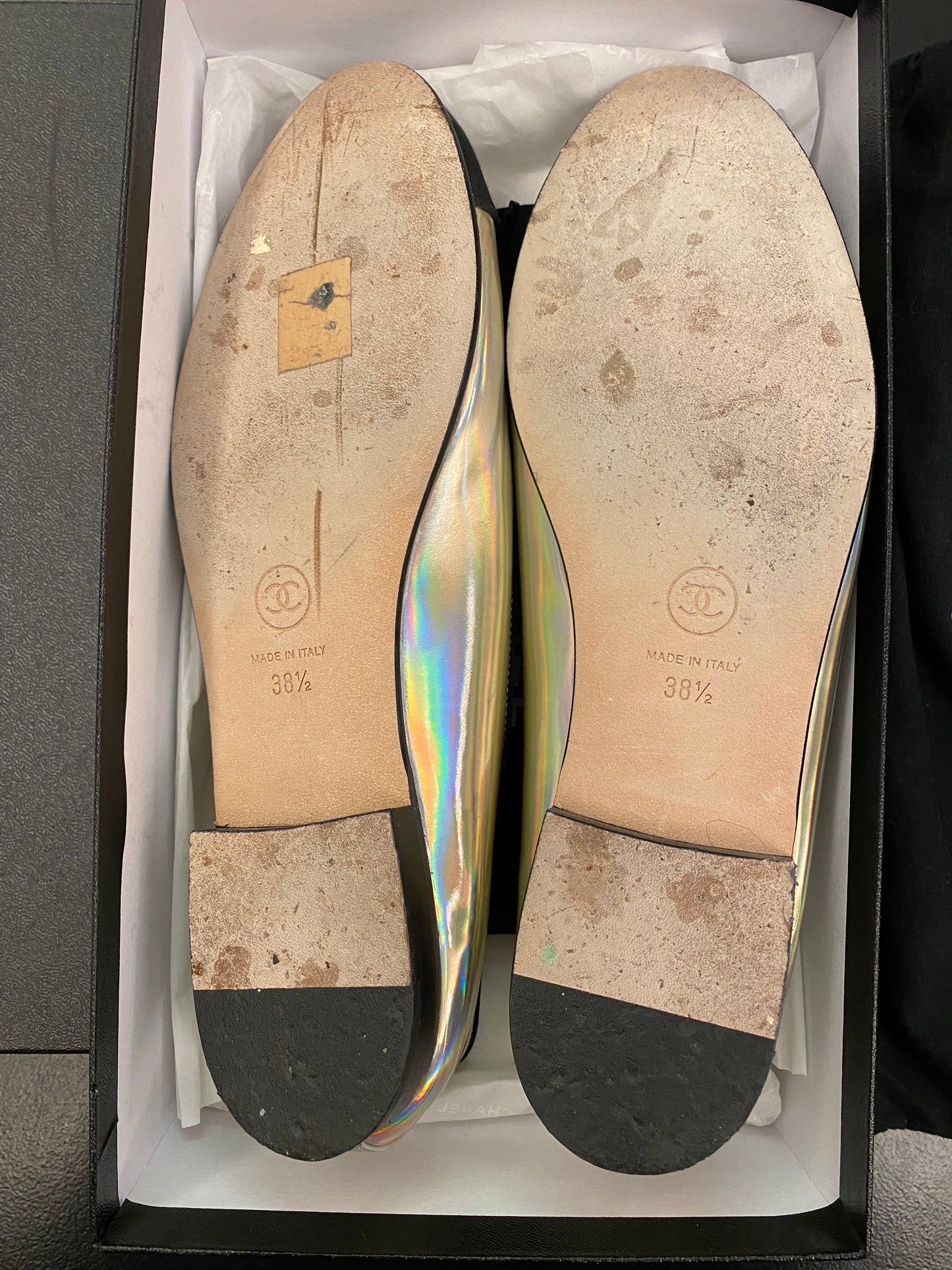 CHANEL Ballerina Flats Size 38.5
