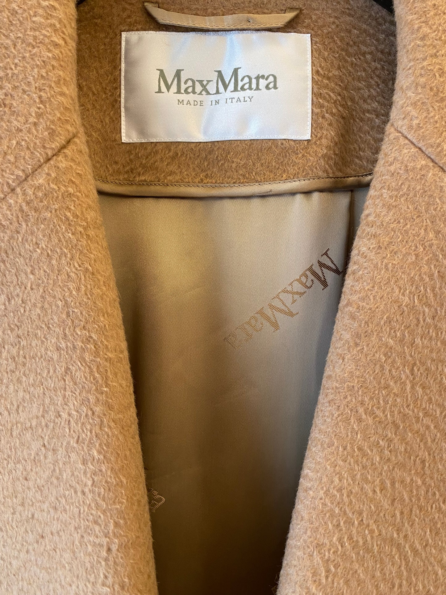 MAX MARA Camel Hair Coat Size It 38