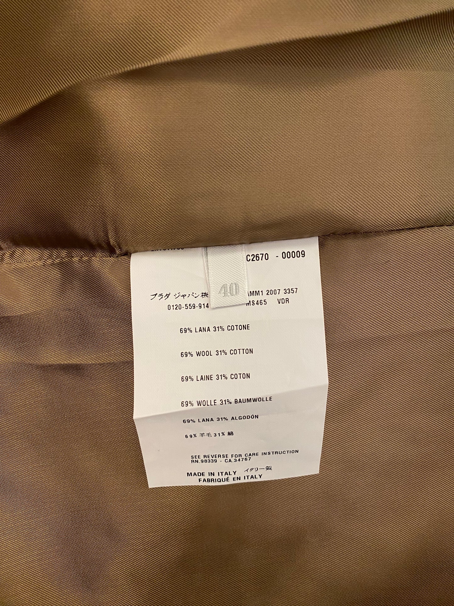 MIU MIU Wool Jacket Size It 40 Eu 36
