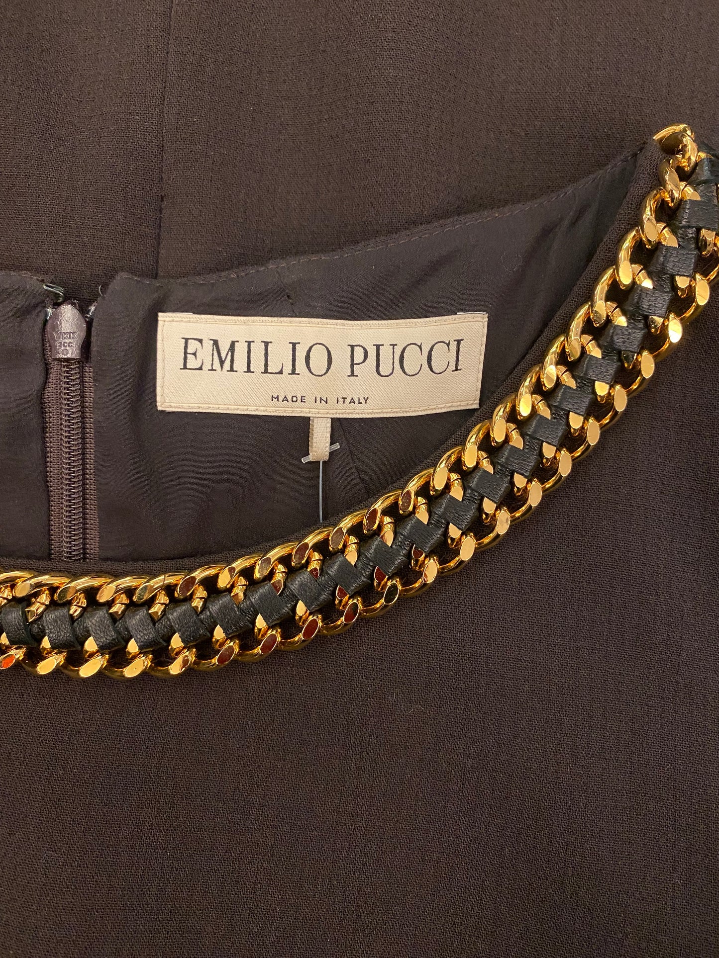 EMILIO PUCCI Wool Brown Dress Size 42