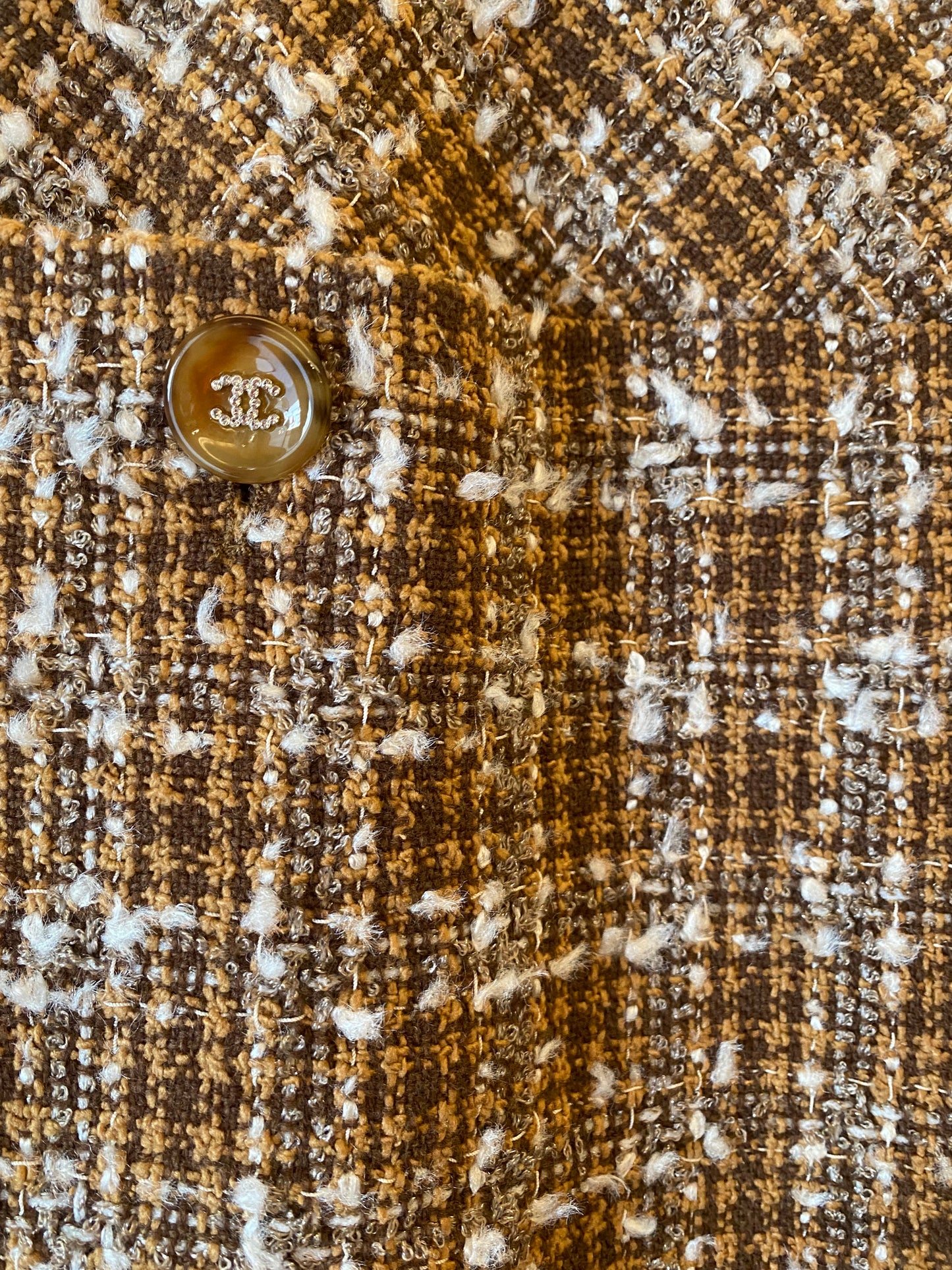 CHANEL Tweed Beige Skirt Size Fr 38