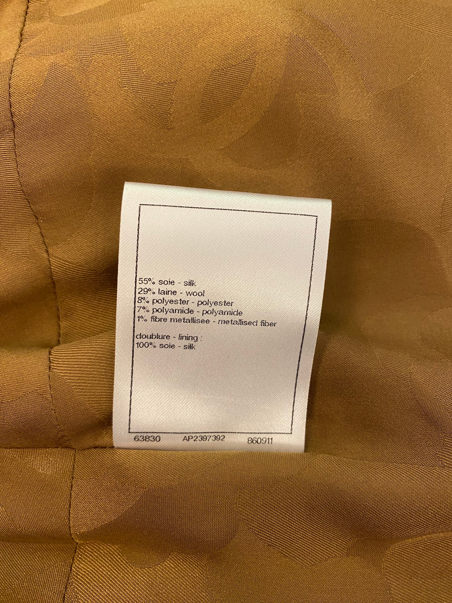 CHANEL Tweed Beige Skirt Size Fr 38