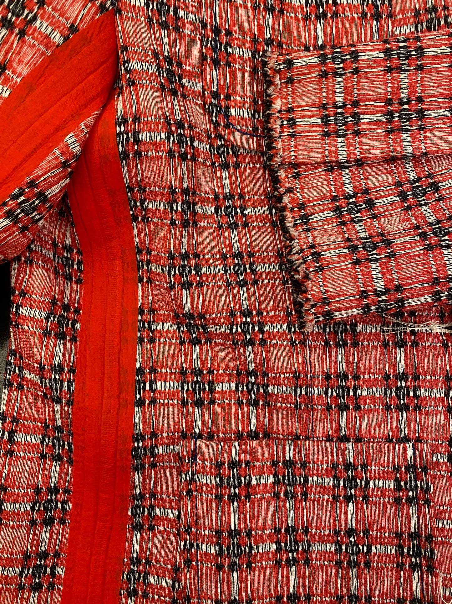 MARNI Plaid Tweed Red Jacket Size It 40