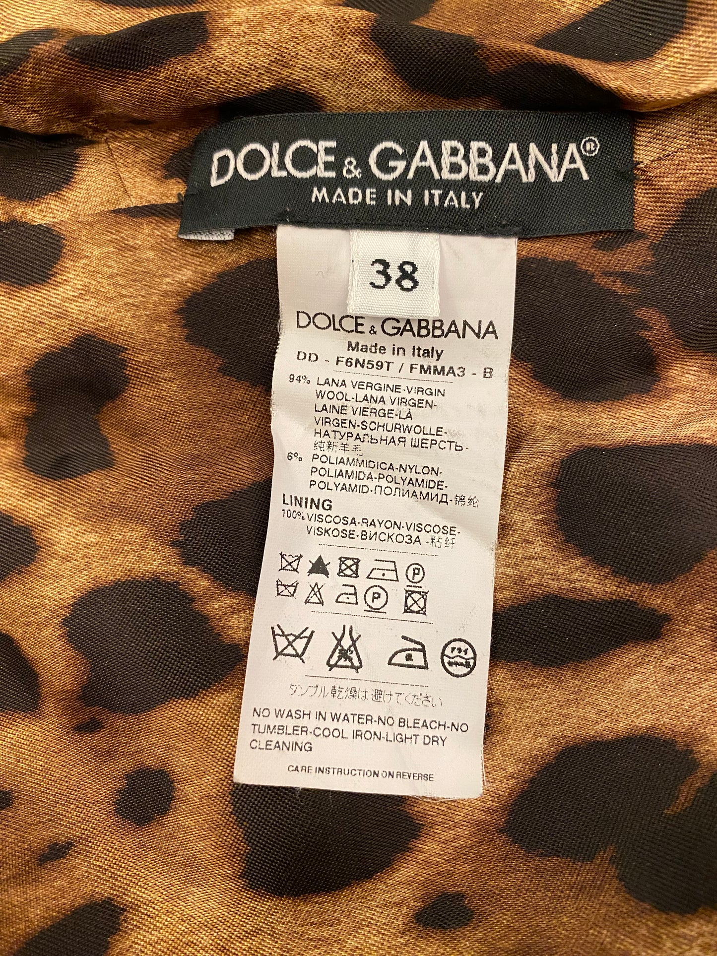 DOLCE & GABBANA Wool Tweed Dress Size It 38