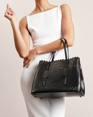 ALAÏA Mina 32 Tote Bag Black