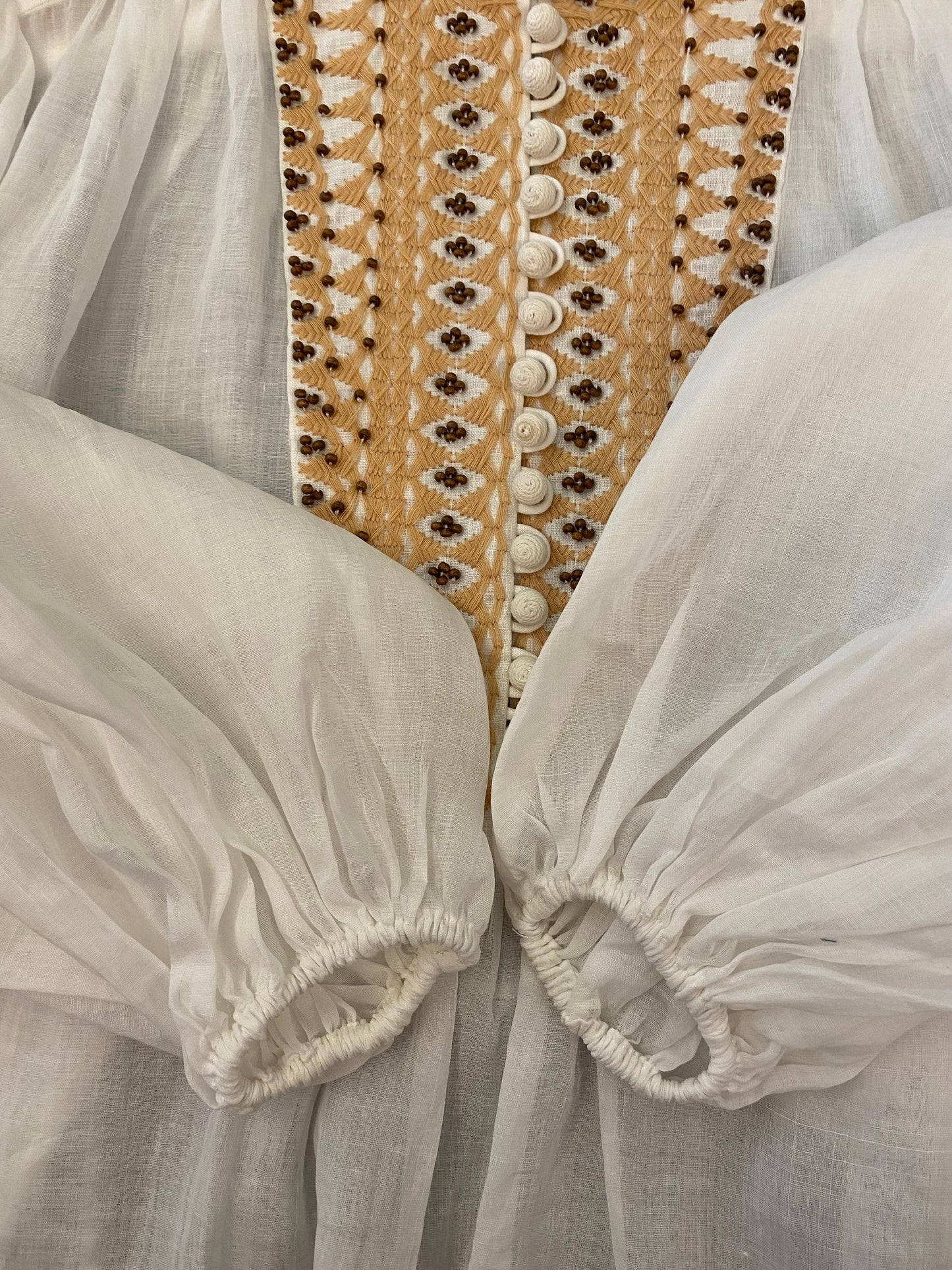 ZIMMERMANN Blouse in White Linen Size 0/S