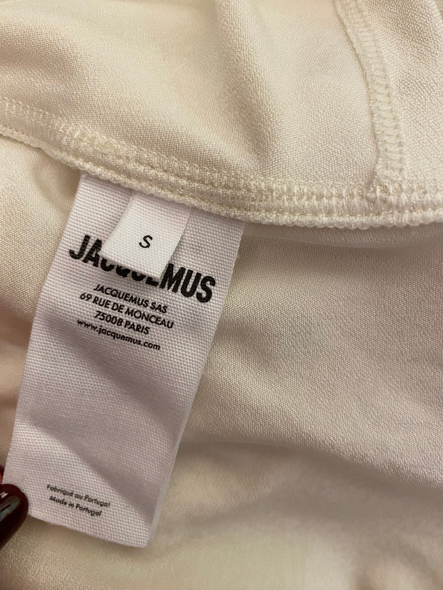 JACQUEMUS Jersey Off-White Dress Size S