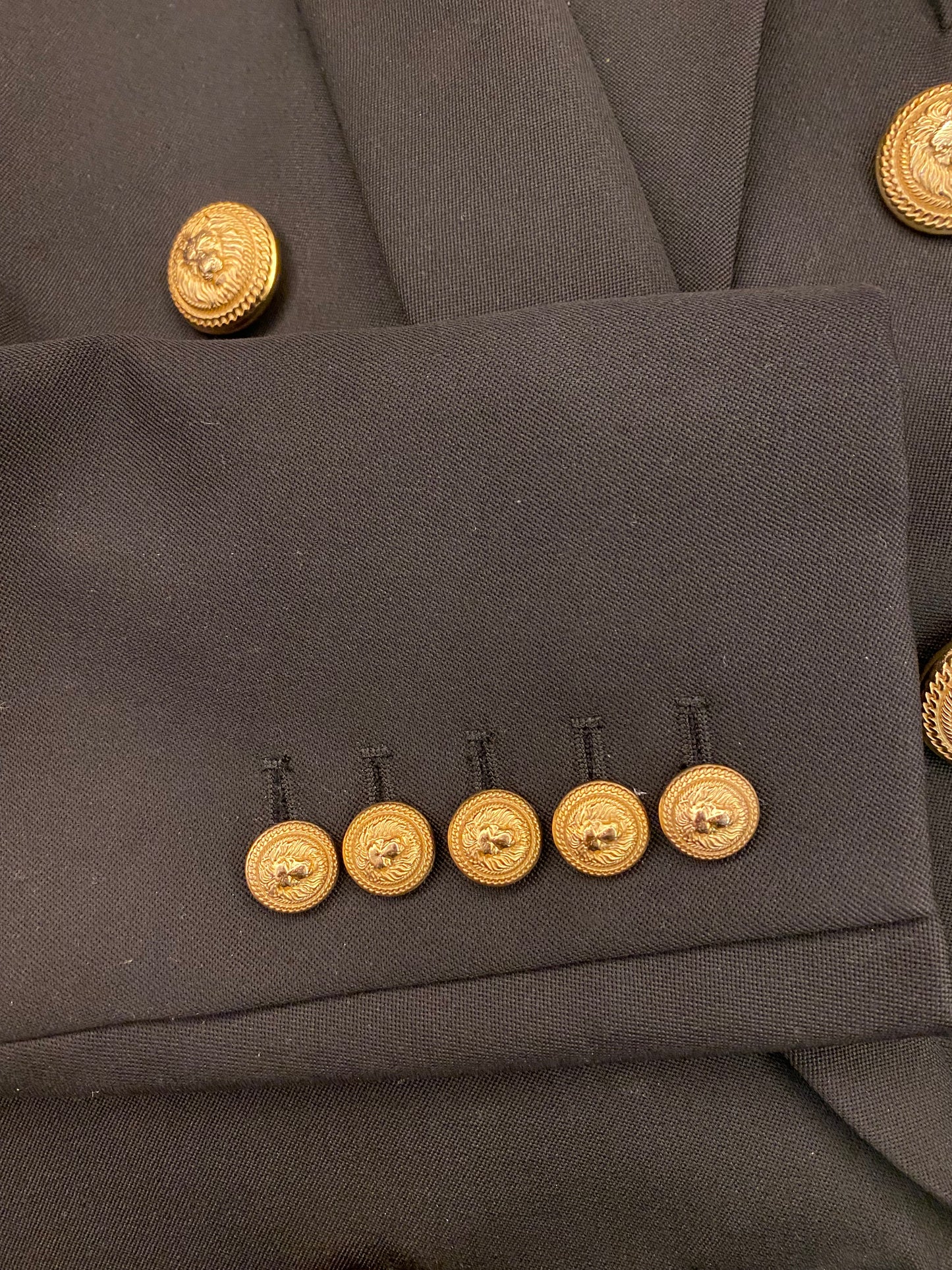 BALMAIN Wool Black Blazer Size Eu 38
