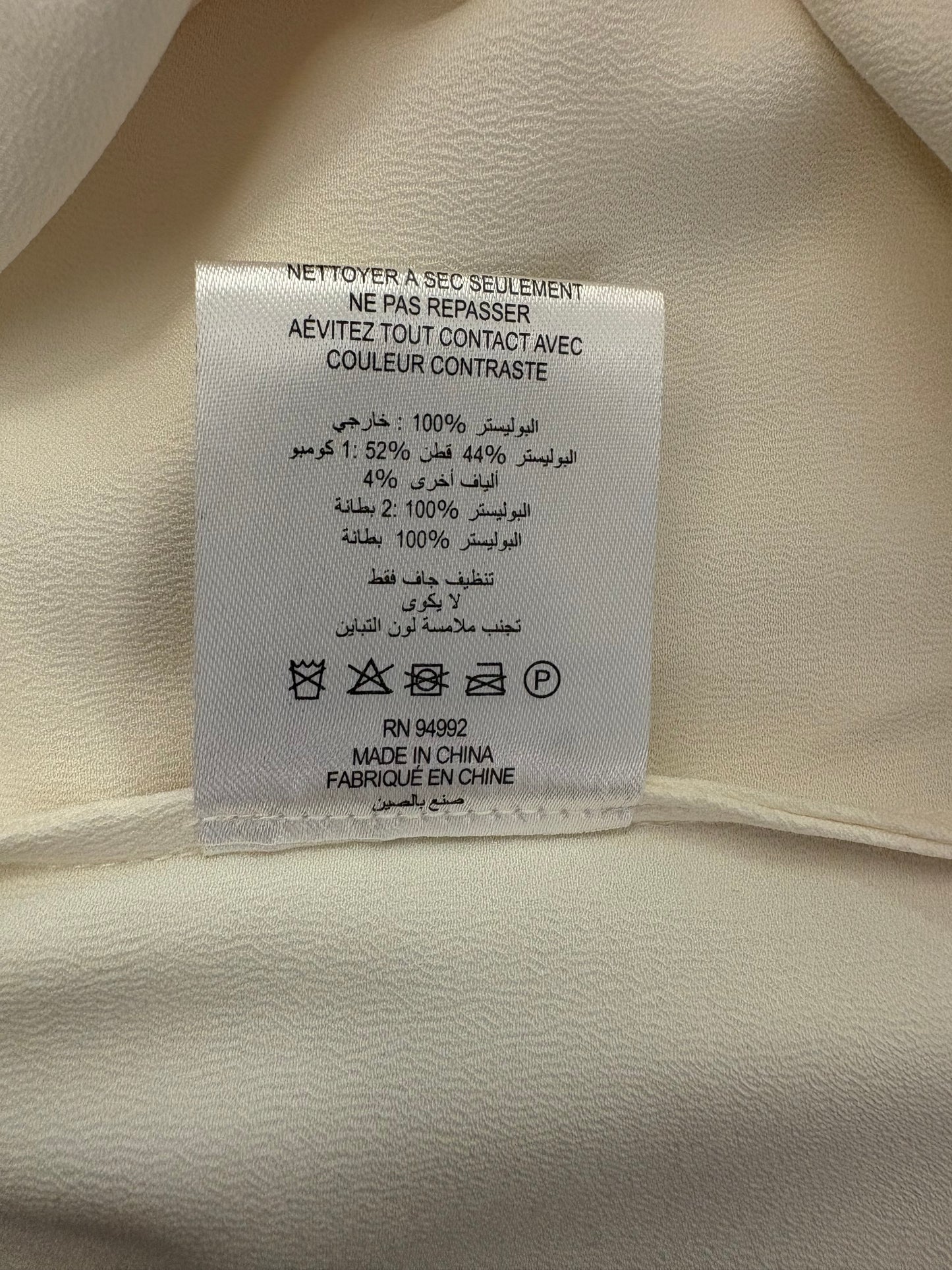 JONATHAN SIMKHAI Shirt Dress in Ecru Size 4/S