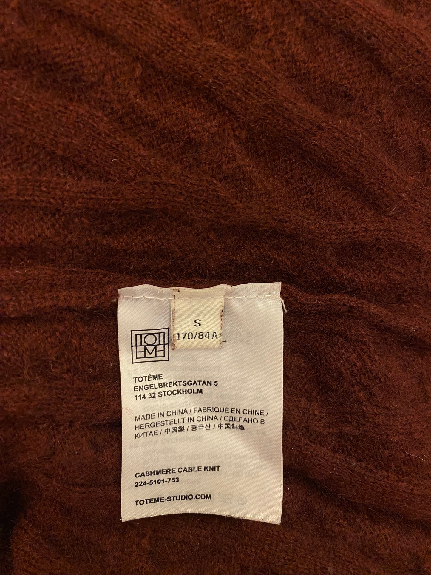 TOTÊME Cashmere Sweater Size S