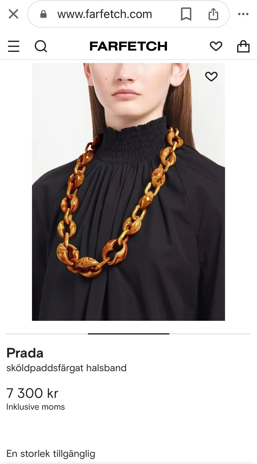 PRADA Chain Necklace Red