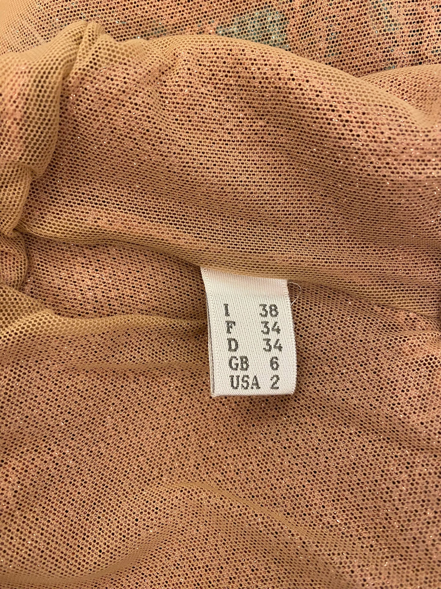 ALBERTA FERRETTI Pink Lurex Crop Sweater Size Eu 34