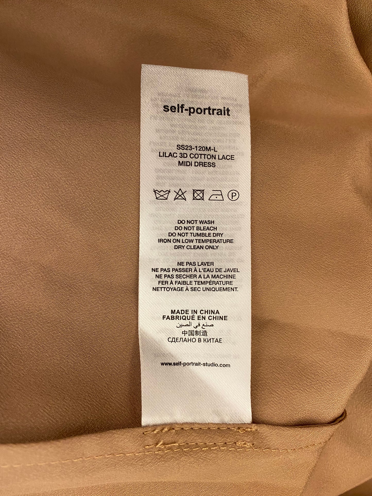 SELF-PORTRAIT 3D Lace Midi Dress Size UK 14