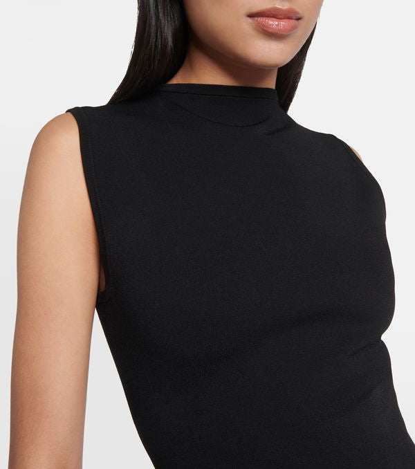 TOTÊME Plissé-Knitted Evening Maxi Dress Size S