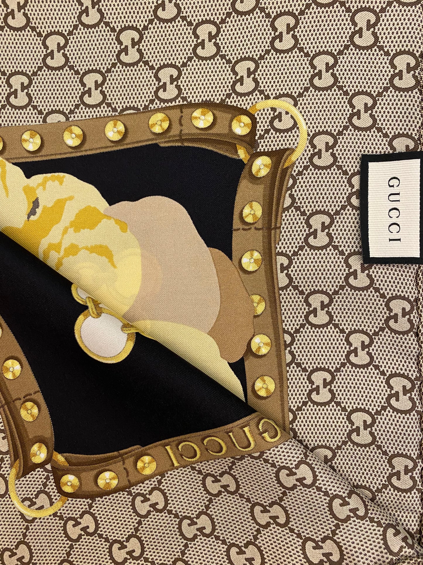 GUCCI Silk Scarf 90x90 cm