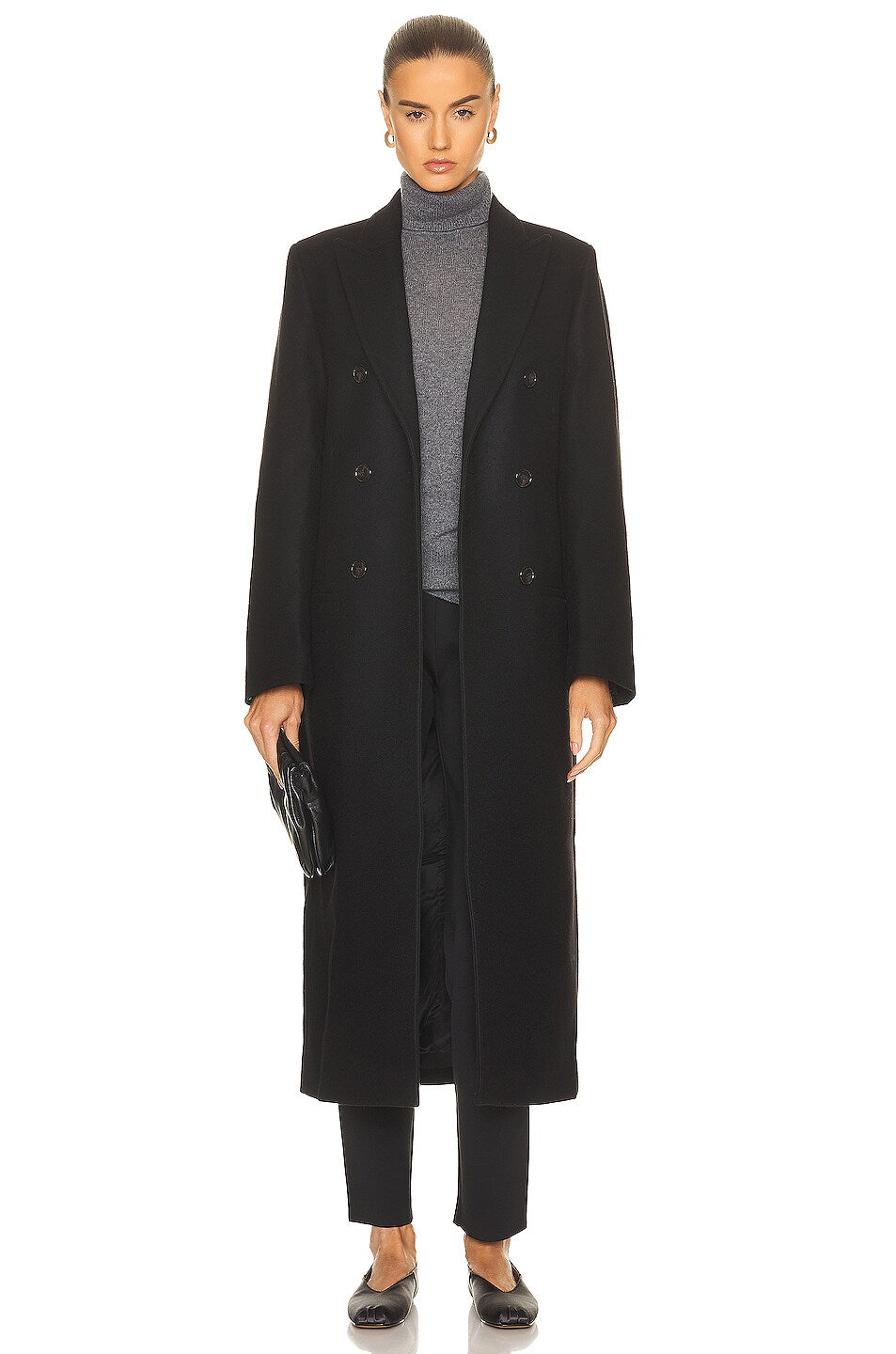 TOTÊME Double-Breasted Tailored Wool Coat Size 34