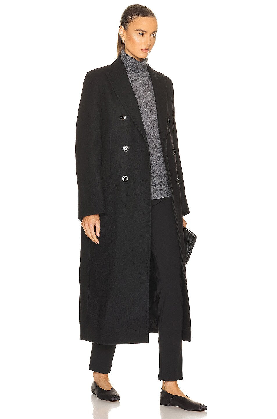 TOTÊME Double-Breasted Tailored Wool Coat Size 34