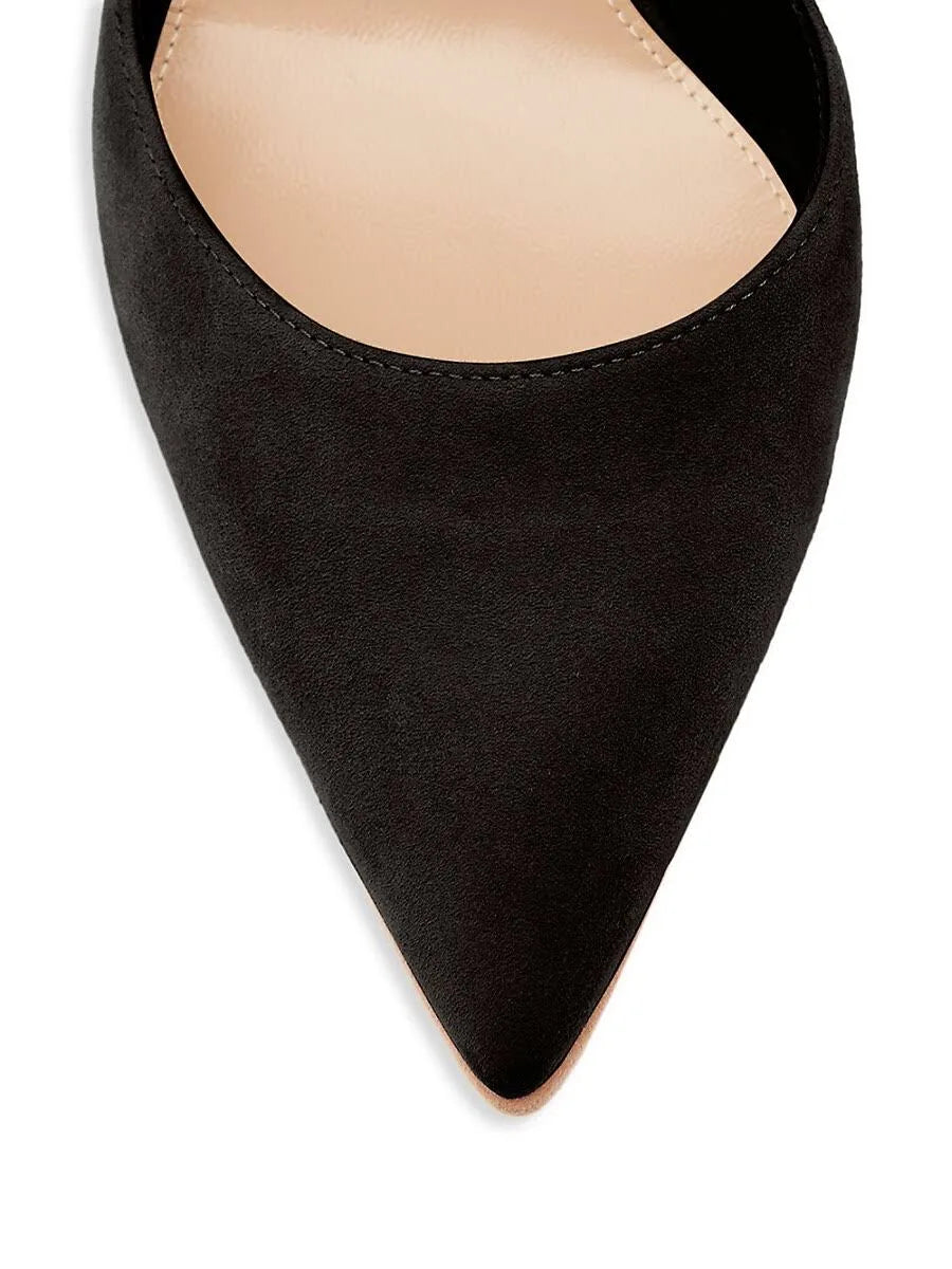 GIANVITO ROSSI Black Suede Platform Pumps Size 39,5