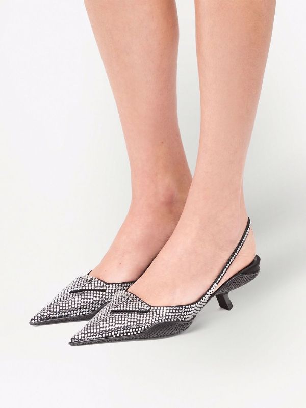 PRADA crystal-embellished pumps Size 39