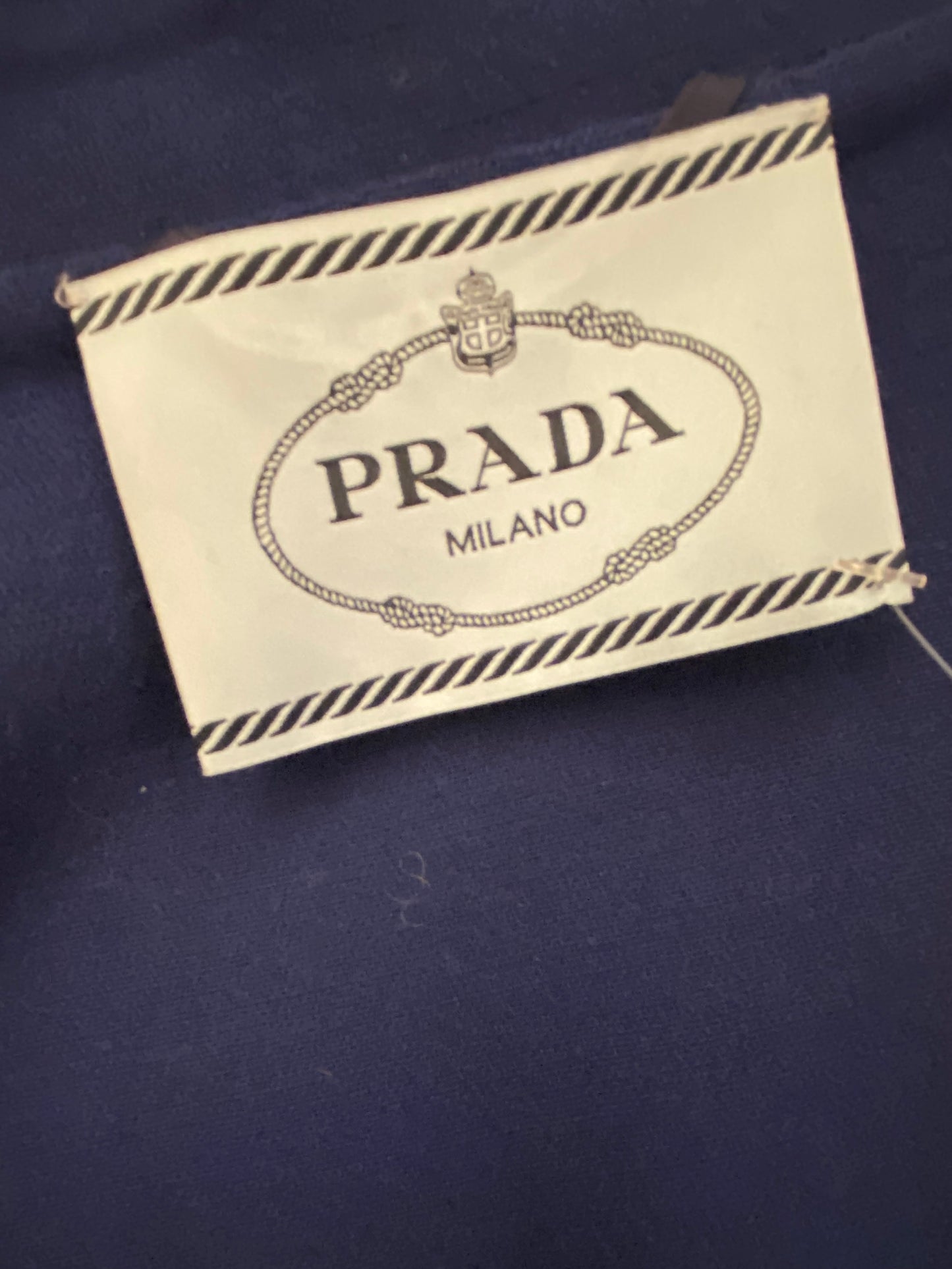 PRADA Blue Wool Coat Size IT 46