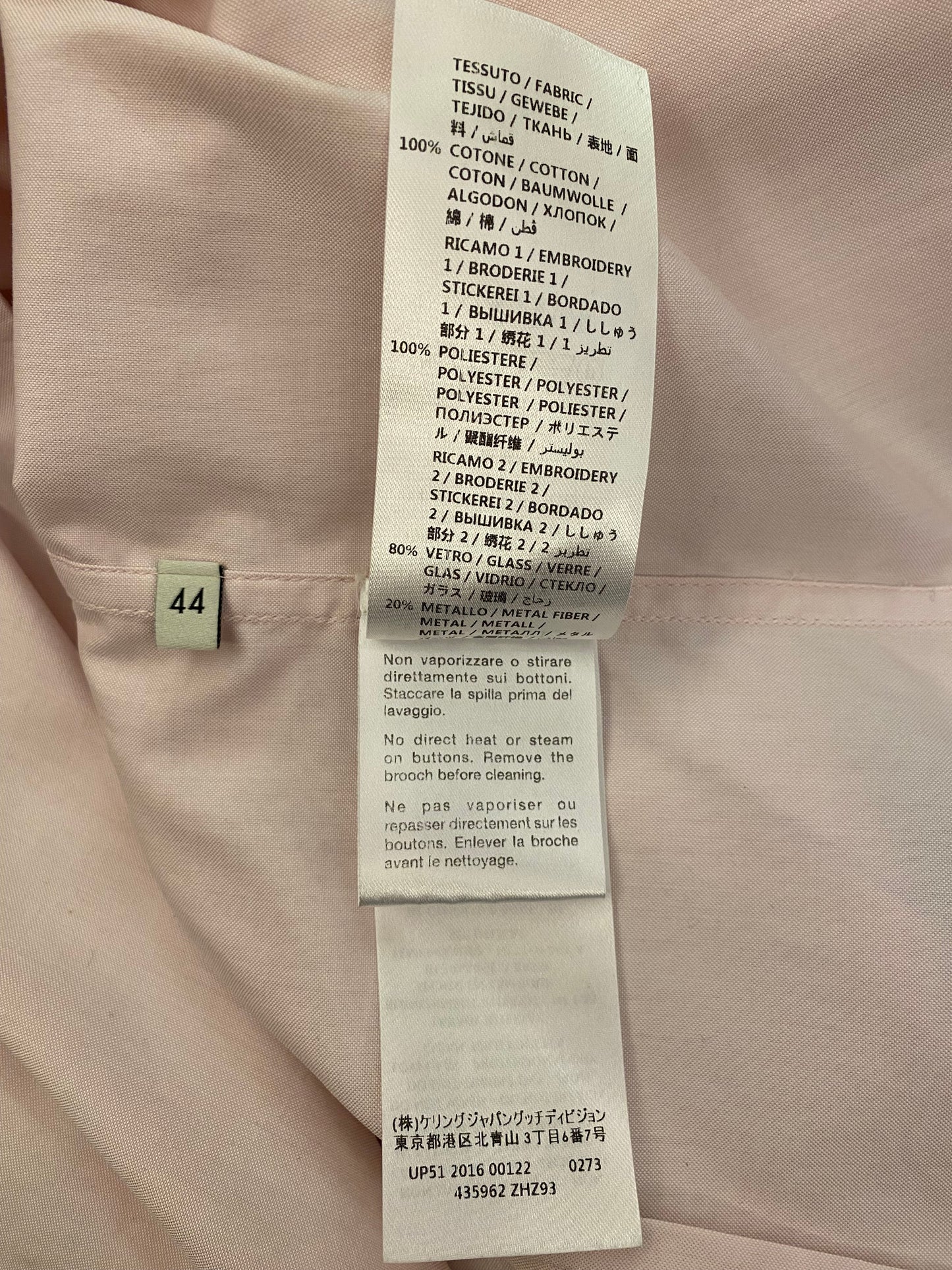 GUCCI Cotton Shirt Size It 44 Eu 38