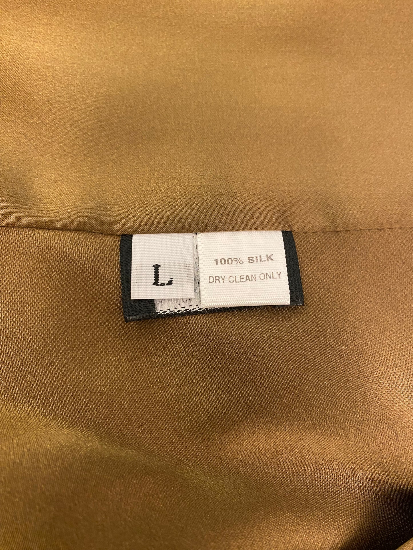 PETER COHEN V-Neck Silk Top Size L