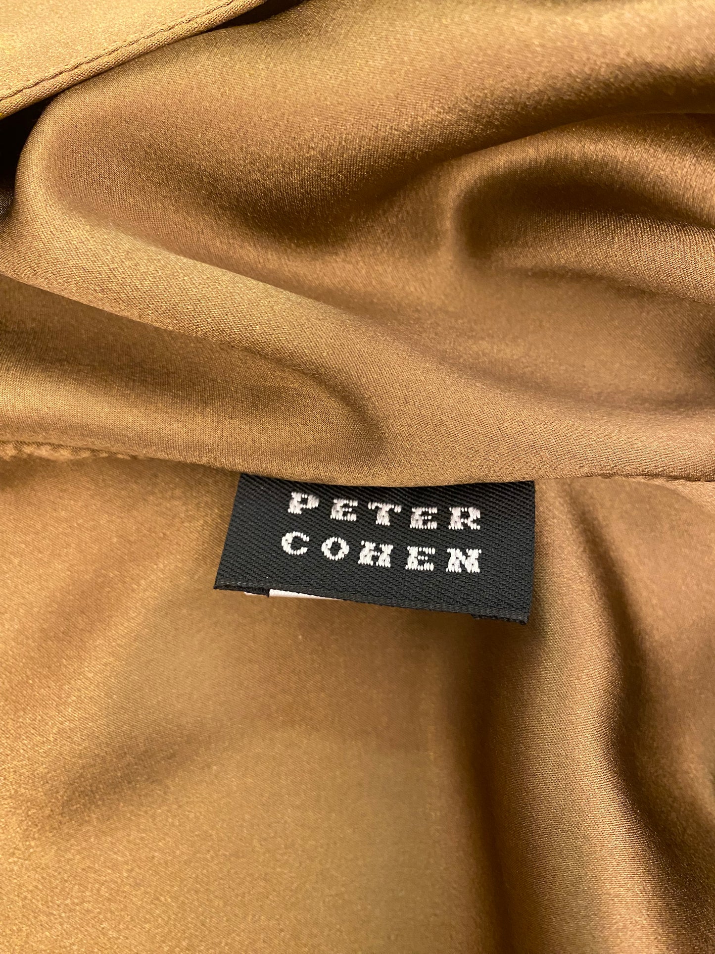 PETER COHEN V-Neck Silk Top Size L