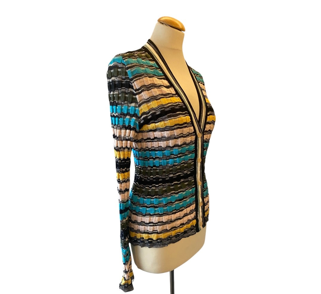 MISSONI Crochet-Knit Cardigan Size 36