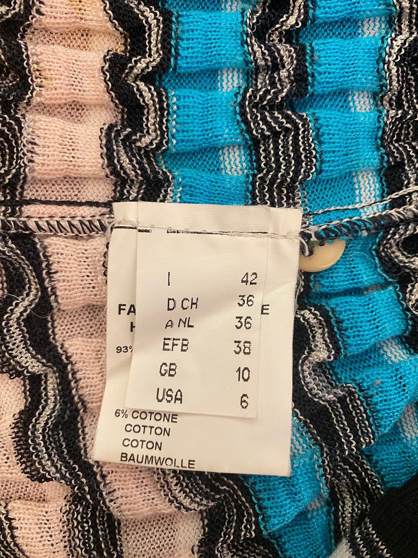 MISSONI Crochet-Knit Cardigan Size 36