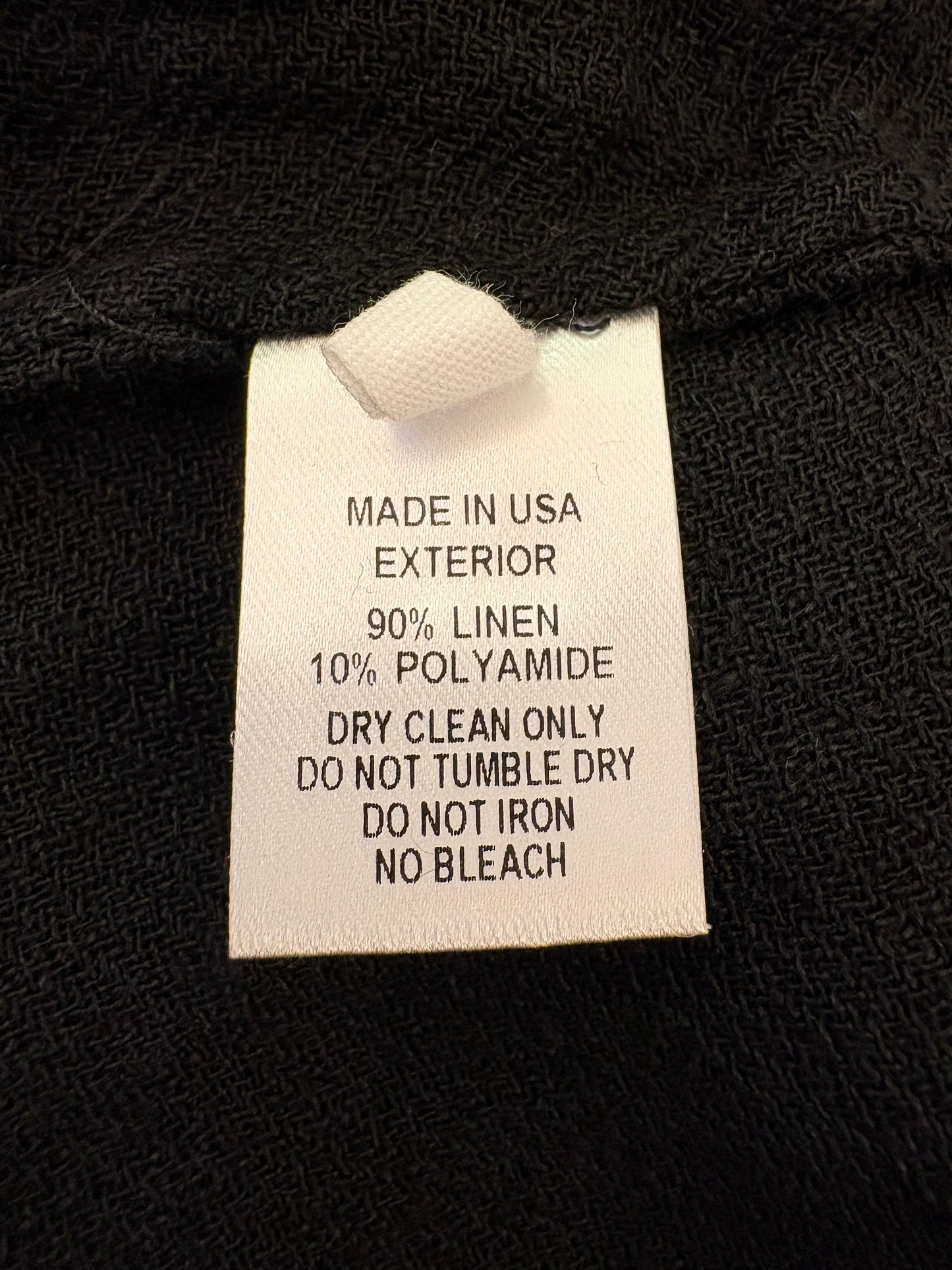 LISA MARIE FERNANDEZ Cropped Tie-Front Linen Blouse - Black Size 2/S