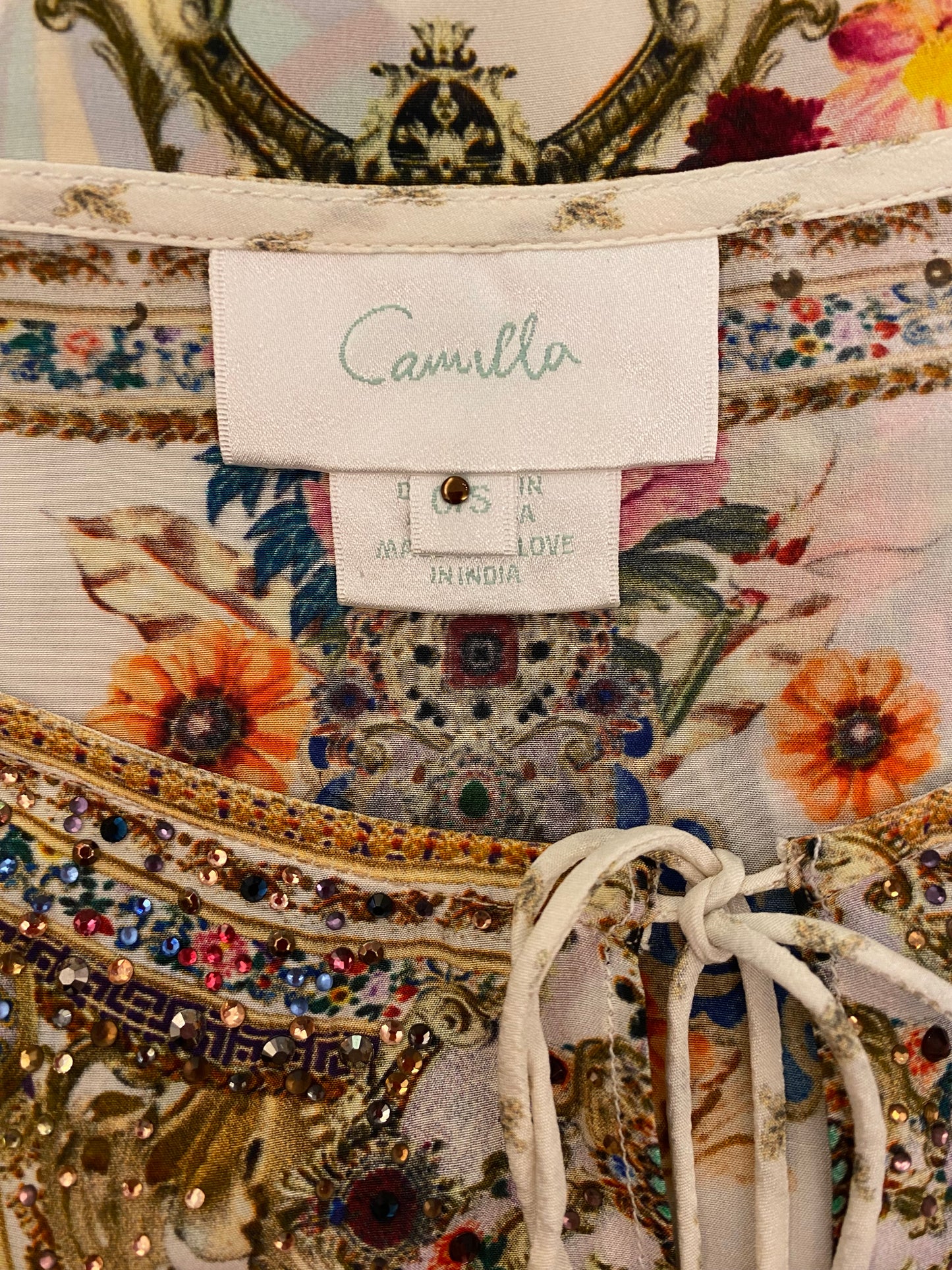 CAMILLA White Silk Blouse Size 1/S-M