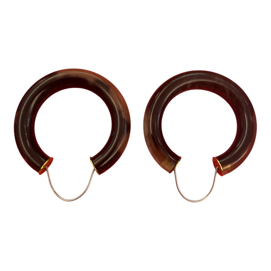 CÉLINE Horn Hoop Earrings