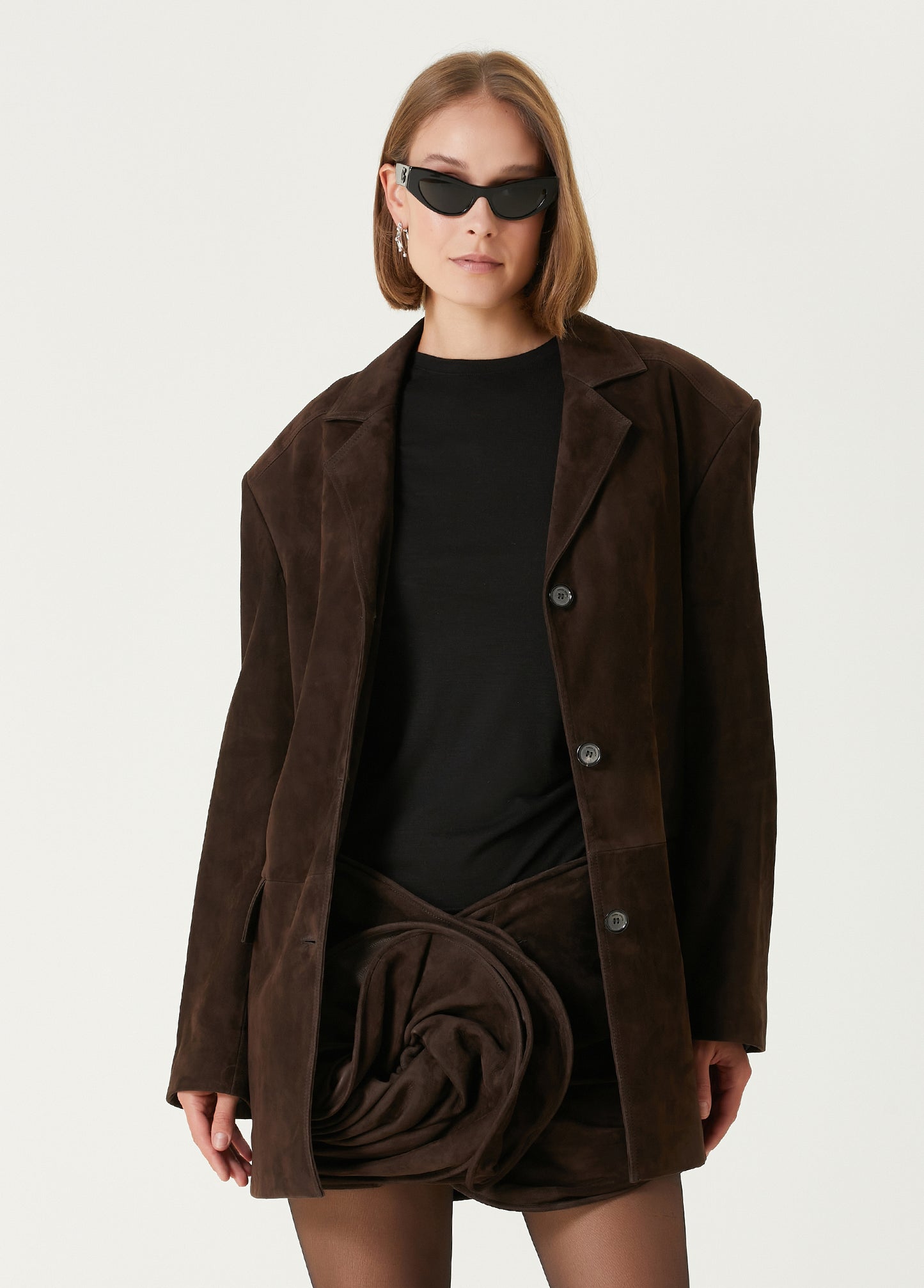 MAGDA BUTRYM Brown Suede Jacket Size 36