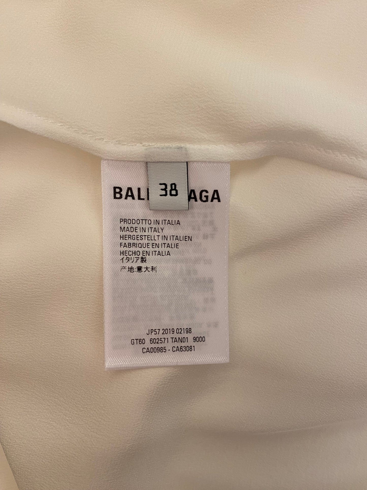 BALENCIAGA Tie-neck Silk Blouse Size 38