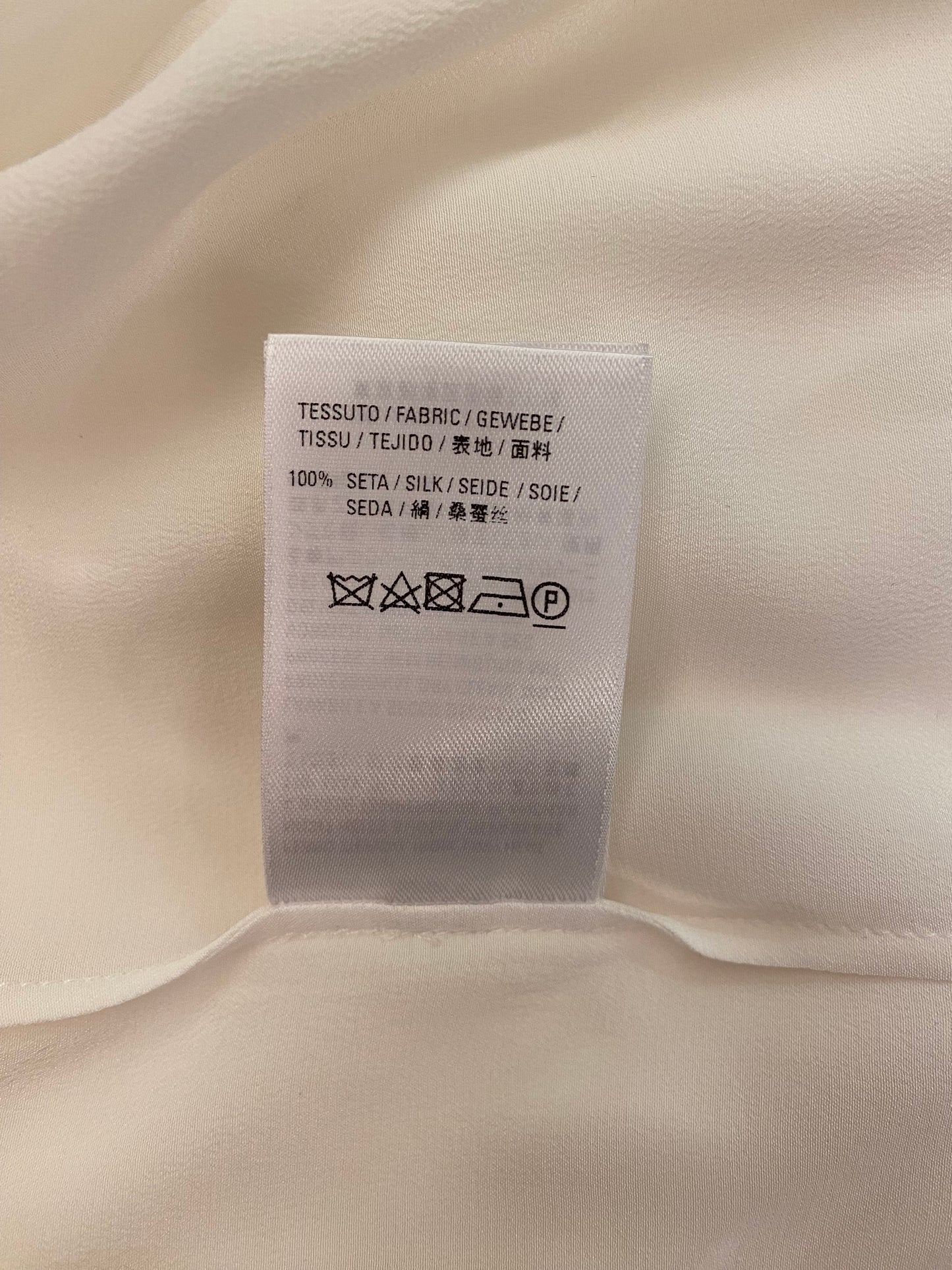 BALENCIAGA Tie-neck Silk Blouse Size 38