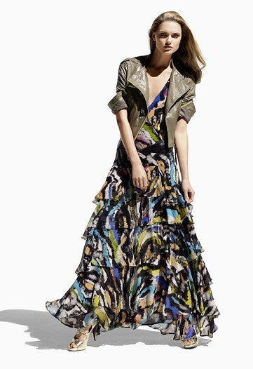 MATTHEW WILLIAMSON for H&M Long Ruffle Dress Size 36