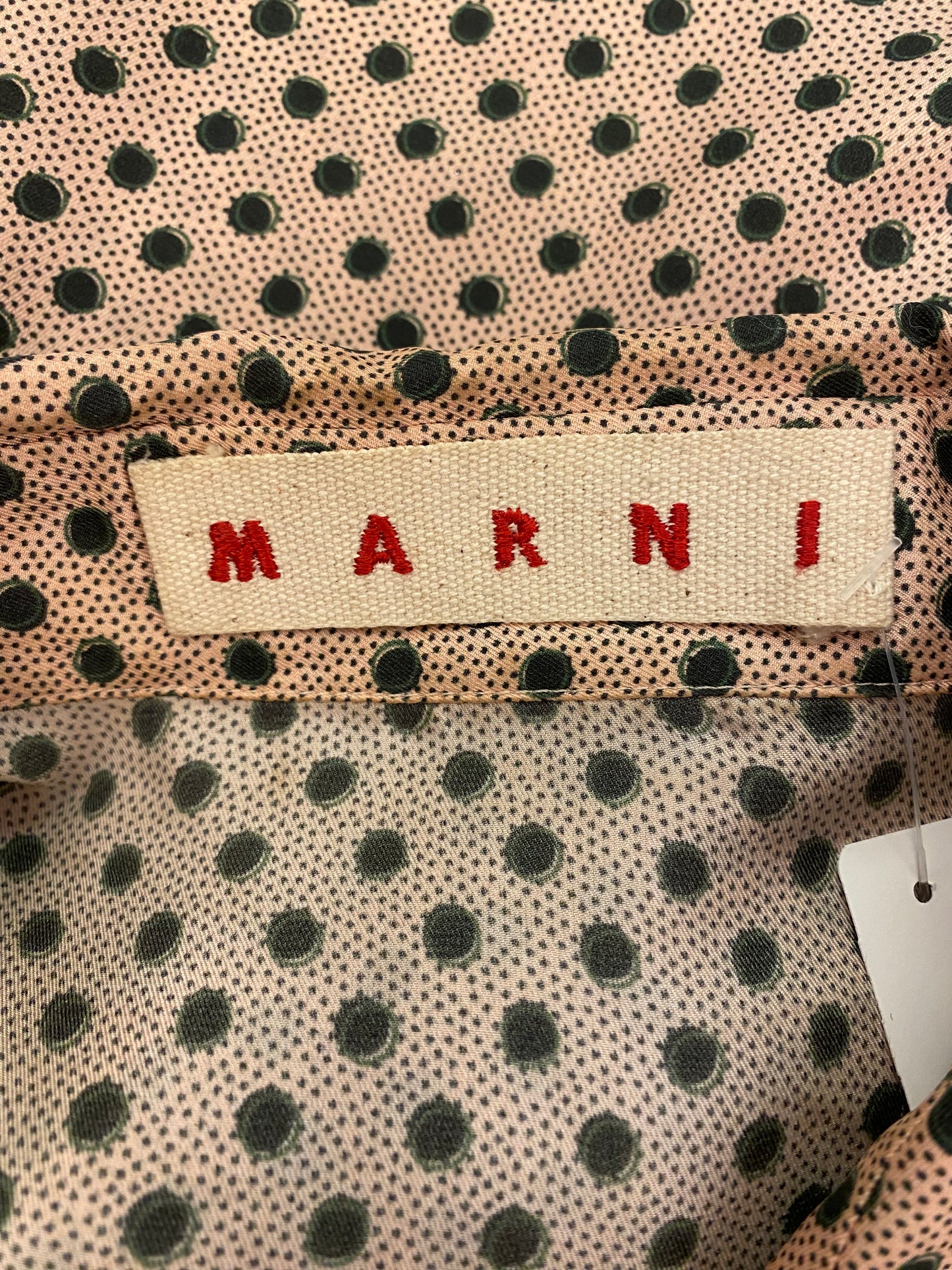 MARNI Silk Polka Dot Print Blouse Size IT 42