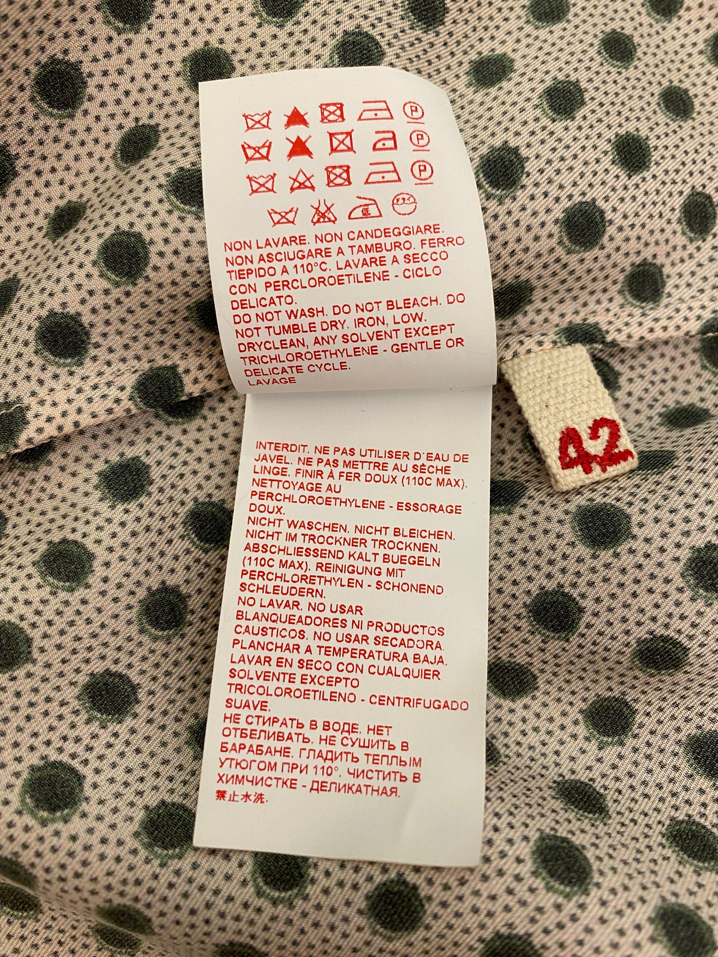 MARNI Silk Polka Dot Print Blouse Size IT 42
