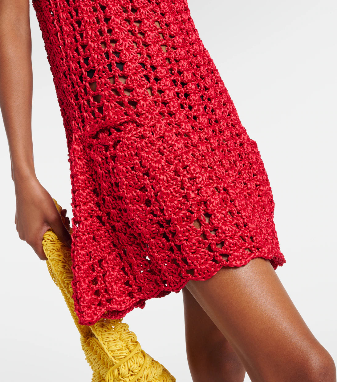 JW ANDERSON Red Crochet Mini Dress Size S